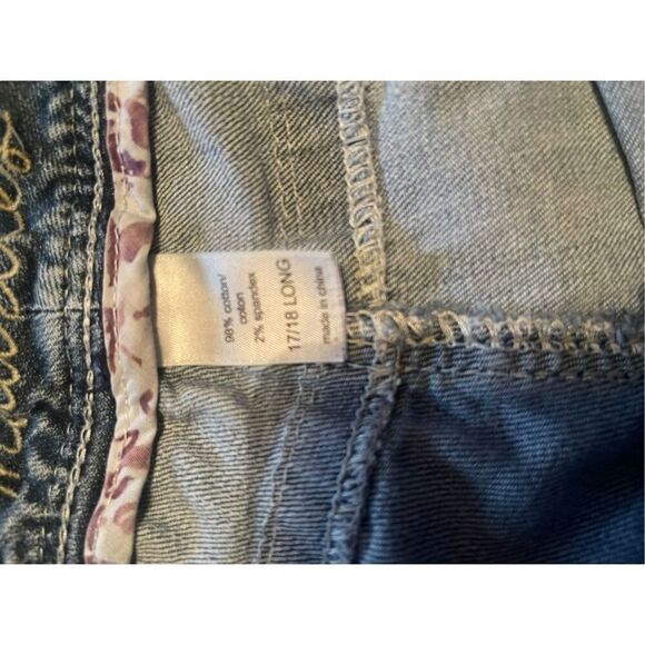 Maurices Womens Blue Denim Five Pocket Boot Cut Jeans Size 17/18 Long - Picture 5 of 16